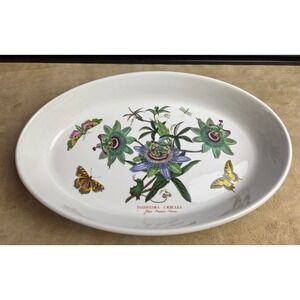 Portmeirion Botanic Garden Oval Casserole Dish Blue Passion Flower, GORGEOUS!